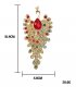 XSB177 - Elegant Peacock Gemstone Saree Brooch